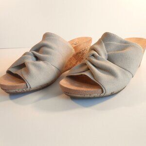 Life Strade Mallory Wedge Slip-on Tan Sandal